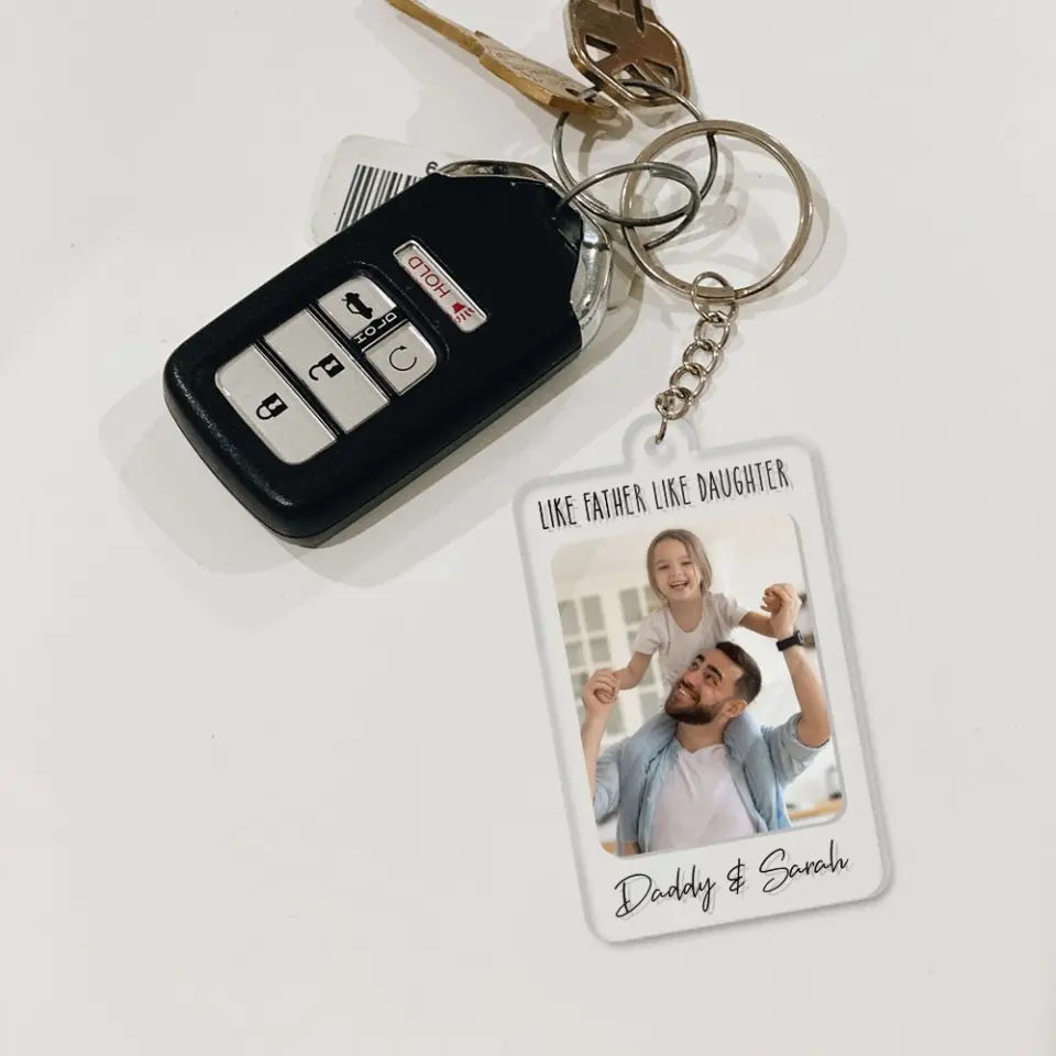 Like Father Like Son - Personalized Transparent Acrylic Keychain - Gift For Father Son - Image 5