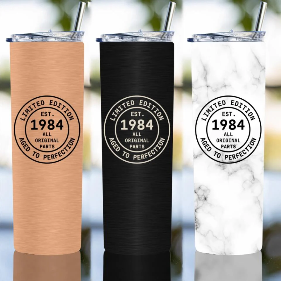 Limited Edition Aged to Perfection Custom Tumbler Birthday Gift For Men - Image 16