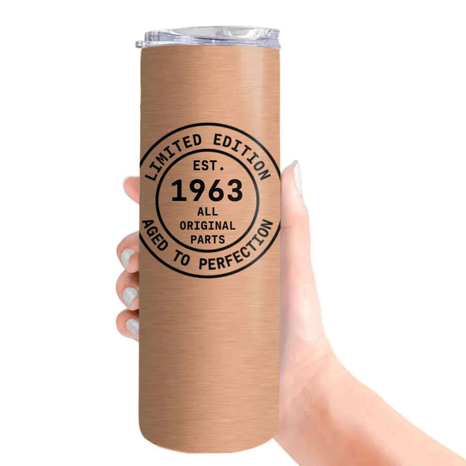 Limited Edition Aged to Perfection Custom Tumbler Birthday Gift For Men - Image 3