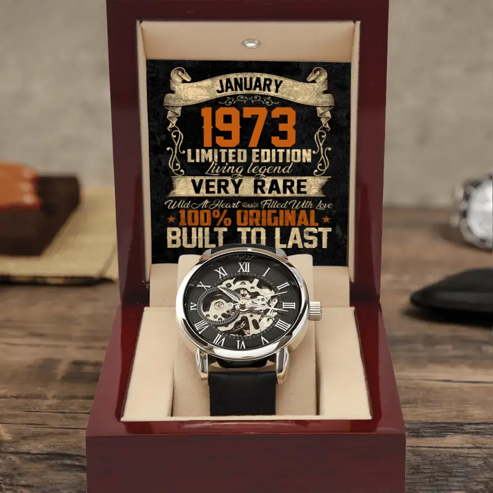 Limited Edition - Living Legend - Personalized Men's Watch - Birthday Gift for Man - for Husband, Dad, Grandpa - Image 2