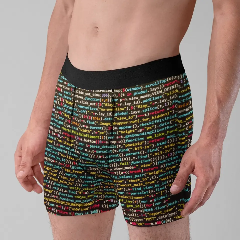 Lines Of Code, Coding Chic for Coders, All-over Print Men's Boxer Briefs, Gift For Coders, Developers | 311IHPNPMB1196 - Image 3