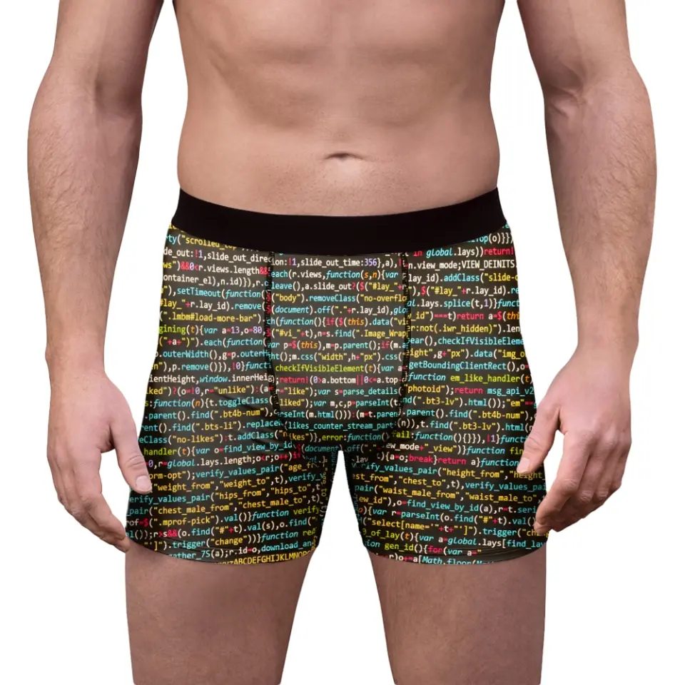 Lines Of Code, Coding Chic for Coders, All-over Print Men's Boxer Briefs, Gift For Coders, Developers | 311IHPNPMB1196 - Image 4
