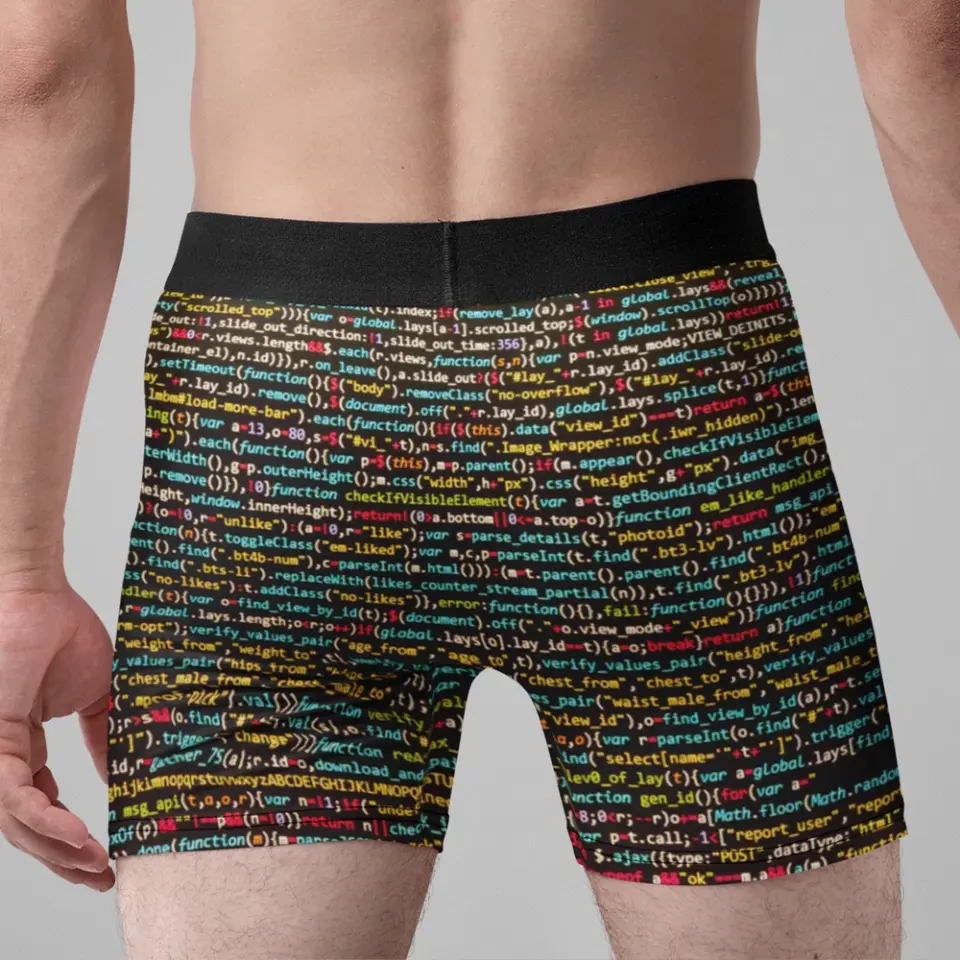 Lines Of Code, Coding Chic for Coders, All-over Print Men's Boxer Briefs, Gift For Coders, Developers | 311IHPNPMB1196 - Image 5
