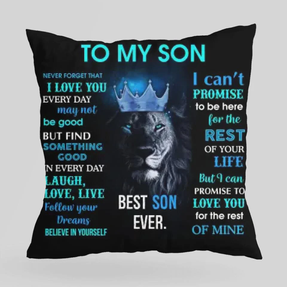 Lion To My Son/Daughter Never Forget That I Love You - Canvas Pillow - Image 2