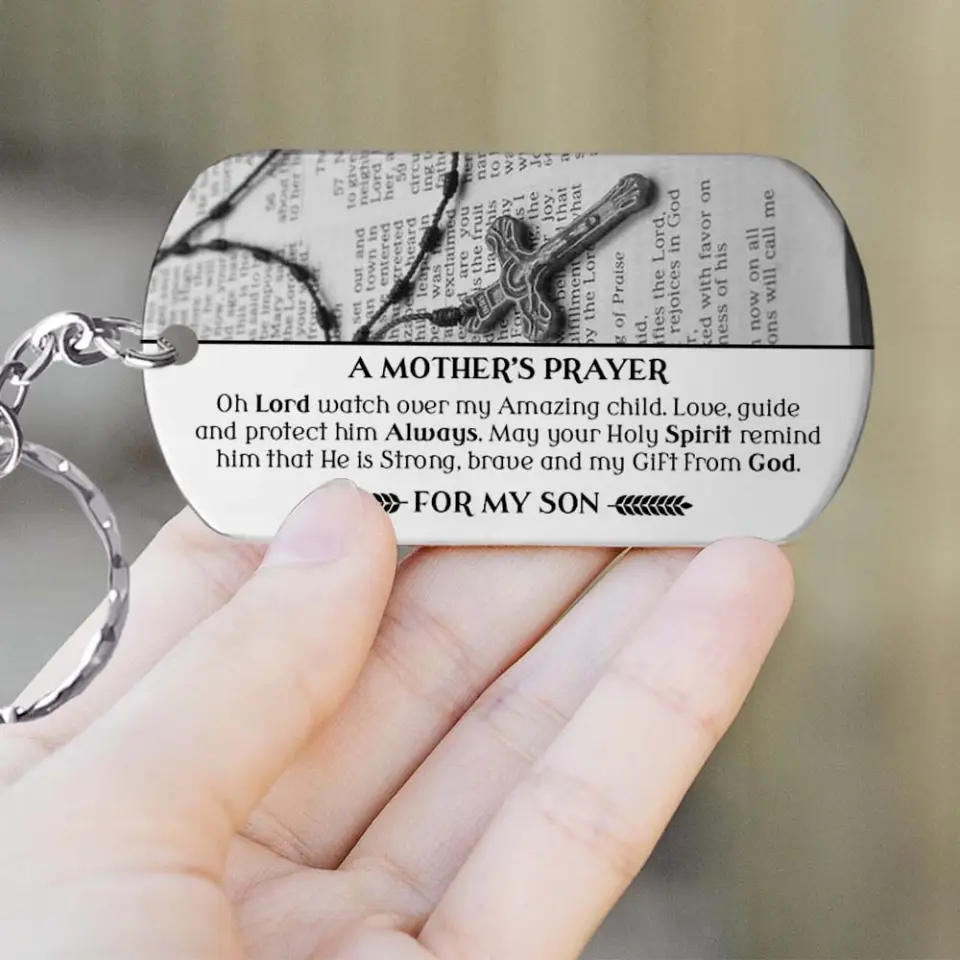 Lord Watch Over My Amazing Child - Personalized Keychain - Image 3