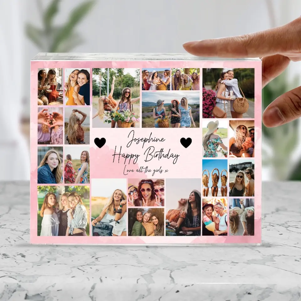 Love All The Girl Happy Birthday Personalized Acrylic Plaque - Image 2