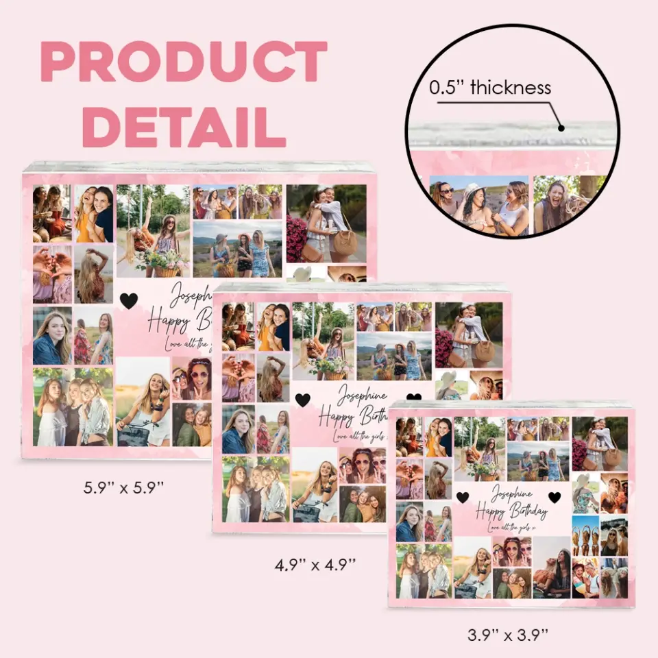 Love All The Girl Happy Birthday Personalized Acrylic Plaque - Image 4