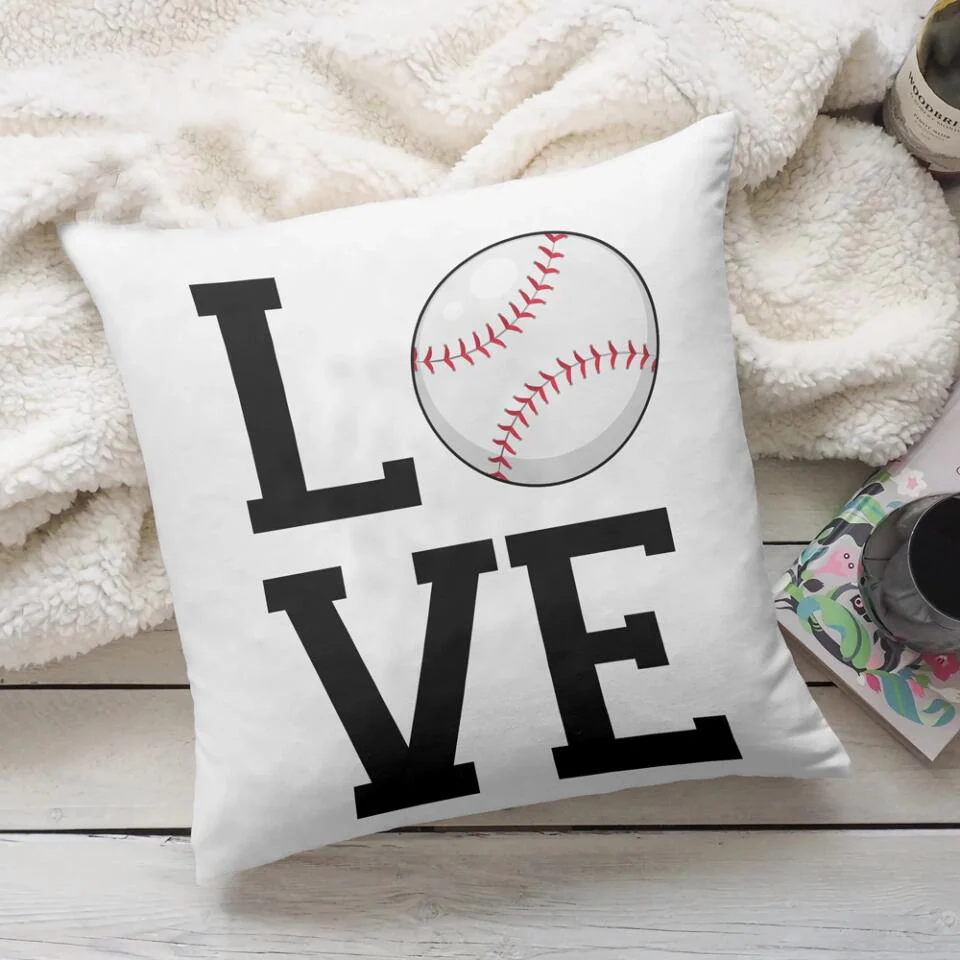 Love Football Soccer Basketball Baseball Personalized Canvas Pillow Gift For Sport Lover - Image 9