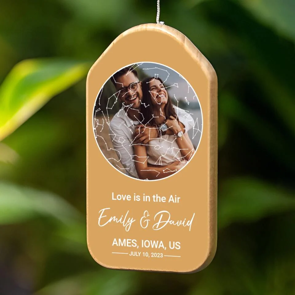 Love Is In The Air - Housewarming Gifts - Custom Wind Chimes - Anniversary Gift For Couples - Image 4