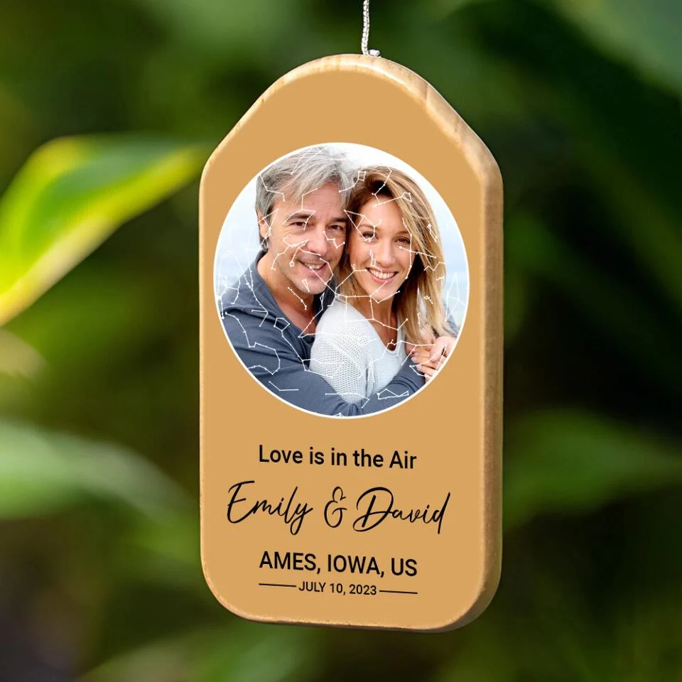 Love Is In The Air - Housewarming Gifts - Custom Wind Chimes - Anniversary Gift For Couples - Image 5