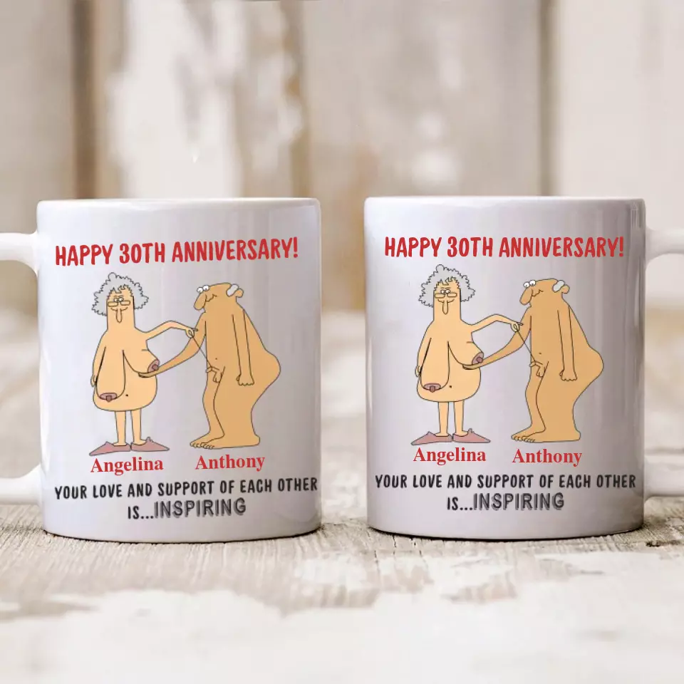 Love Is Supporting Each Other - Custom Mugs, Anniversary Mug For Wife Husband, Couple, Tea Cup, Holiday Mug Gift Funny for New Year Valentine Anniversary - 208IHPTHMU111