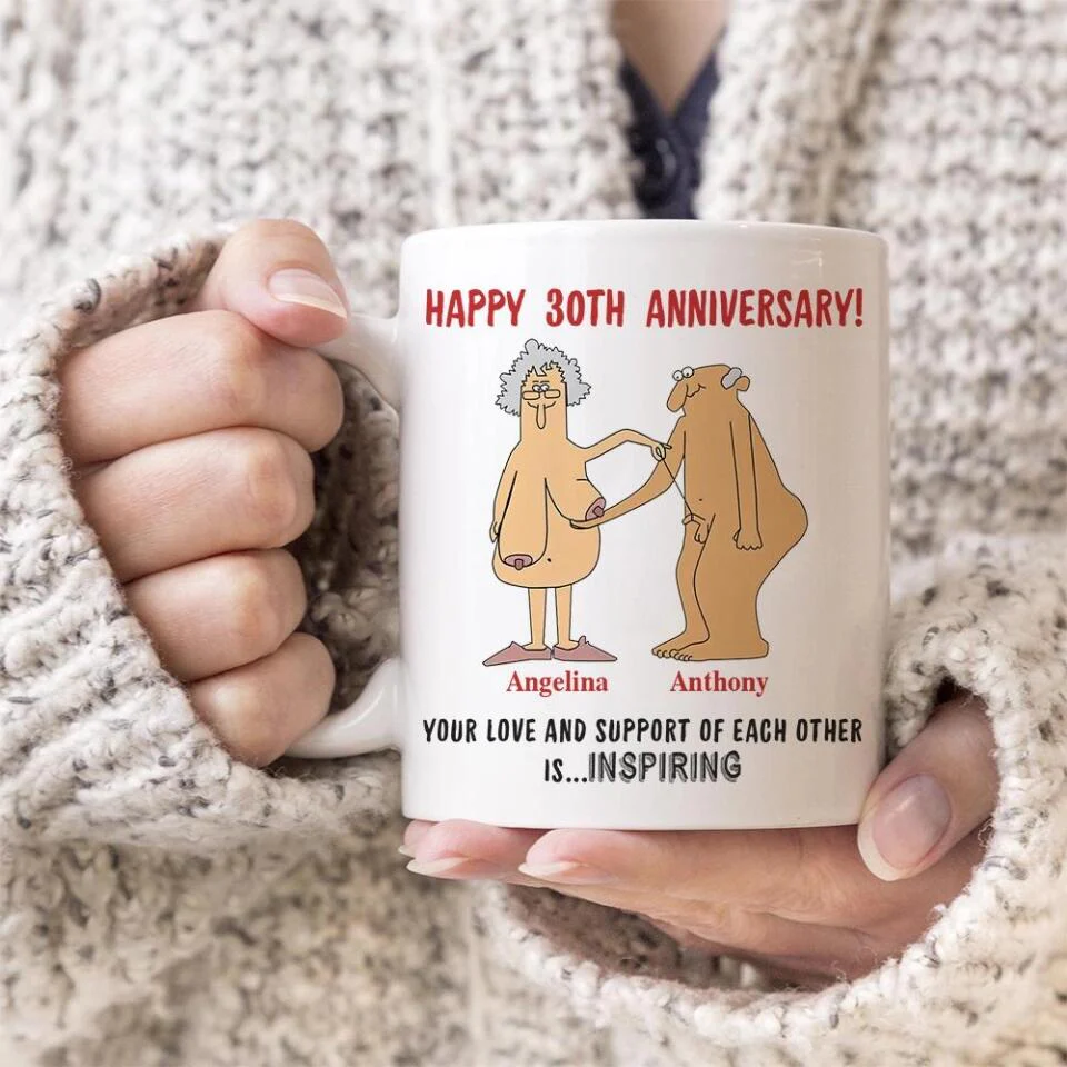 Love Is Supporting Each Other - Custom Mugs, Anniversary Mug For Wife Husband, Couple, Tea Cup, Holiday Mug Gift Funny for New Year Valentine Anniversary - 208IHPTHMU111 - Image 3