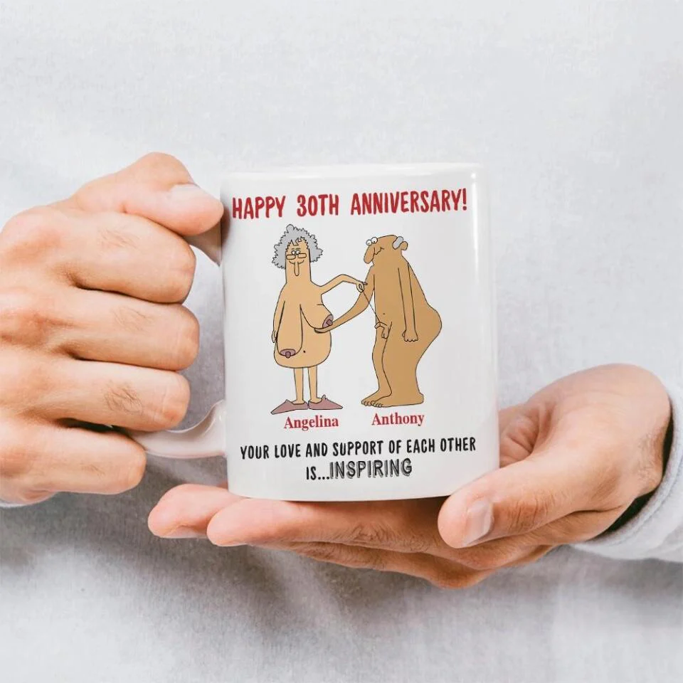 Love Is Supporting Each Other - Custom Mugs, Anniversary Mug For Wife Husband, Couple, Tea Cup, Holiday Mug Gift Funny for New Year Valentine Anniversary - 208IHPTHMU111 - Image 4