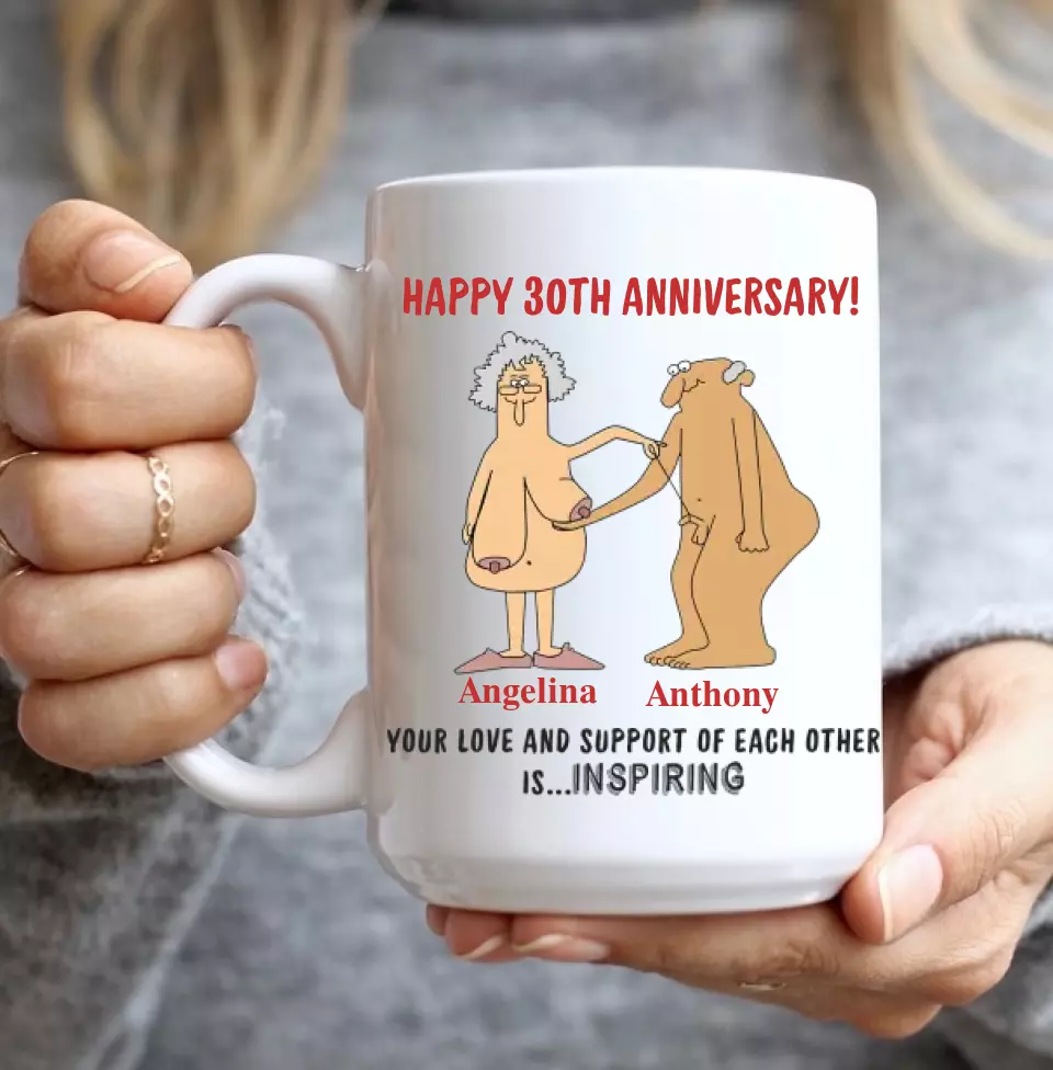 Love Is Supporting Each Other - Custom Mugs, Anniversary Mug For Wife Husband, Couple, Tea Cup, Holiday Mug Gift Funny for New Year Valentine Anniversary - 208IHPTHMU111 - Image 5