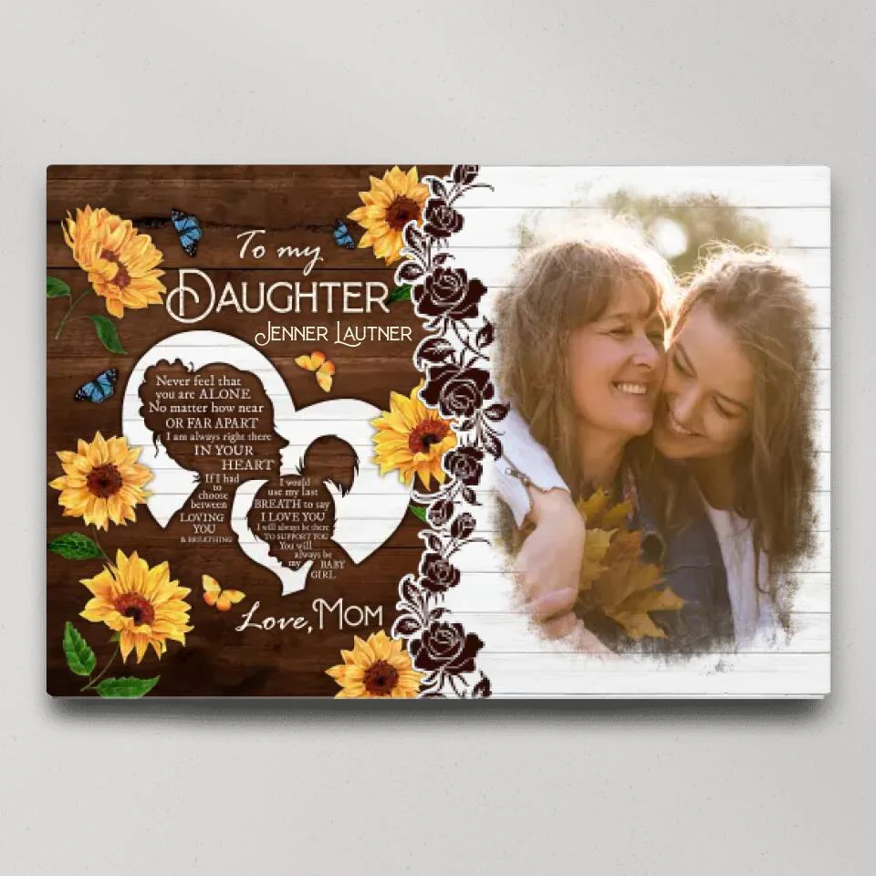 Love Message For Daughter Custom Canvas Poster Anniversary Gift - Image 2