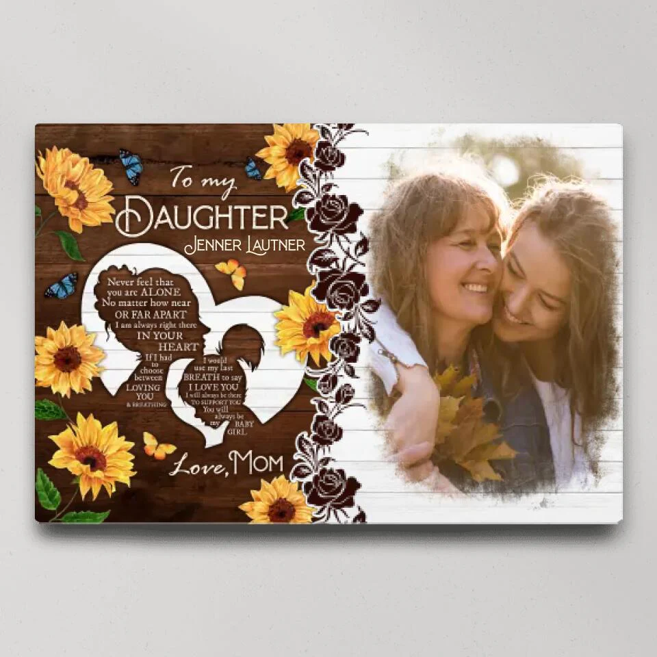 Love Message For Daughter Custom Canvas Poster Anniversary Gift - Image 5