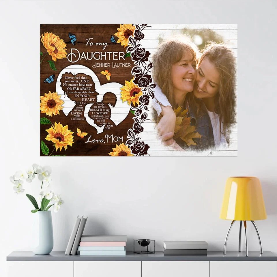 Love Message For Daughter Custom Canvas Poster Anniversary Gift - Image 9