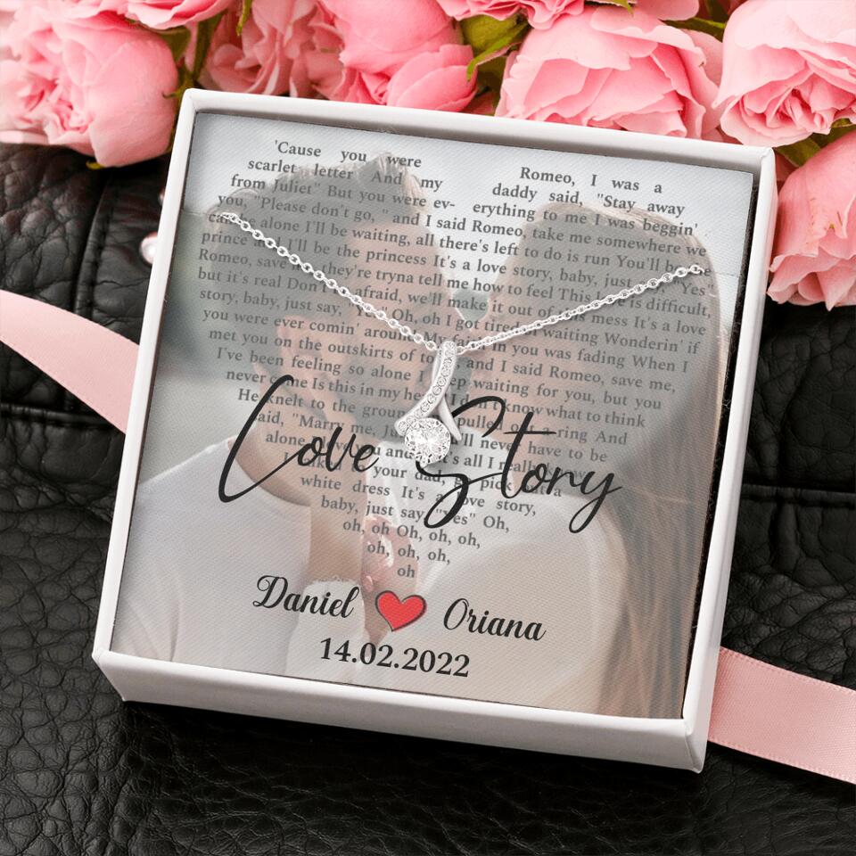 Personalized Valentine Gifts - Love Story - Custom Lyrics Song - Personalized Necklace - Gift For Her - Image 45