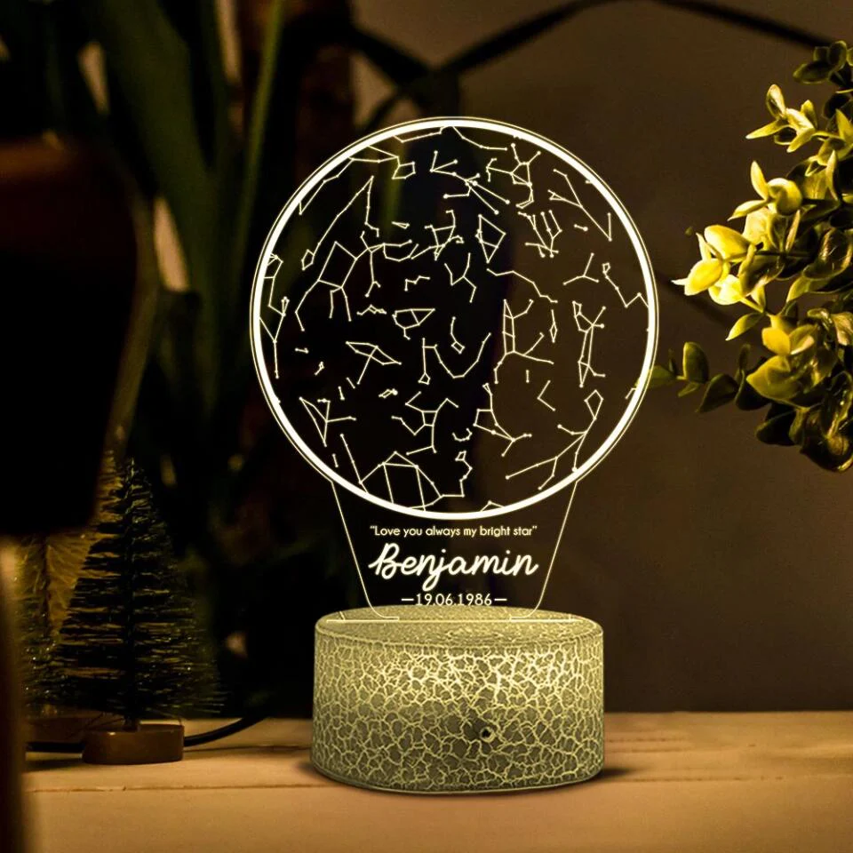 Love you always my bright star Personalized 3D Led Light - Image 4