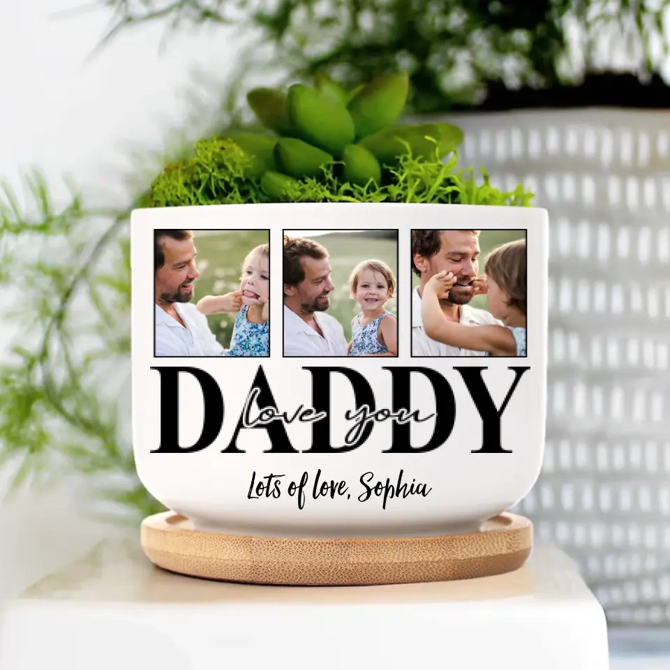 Love You Daddy/Mommy Personalized Plant Pot - Image 2