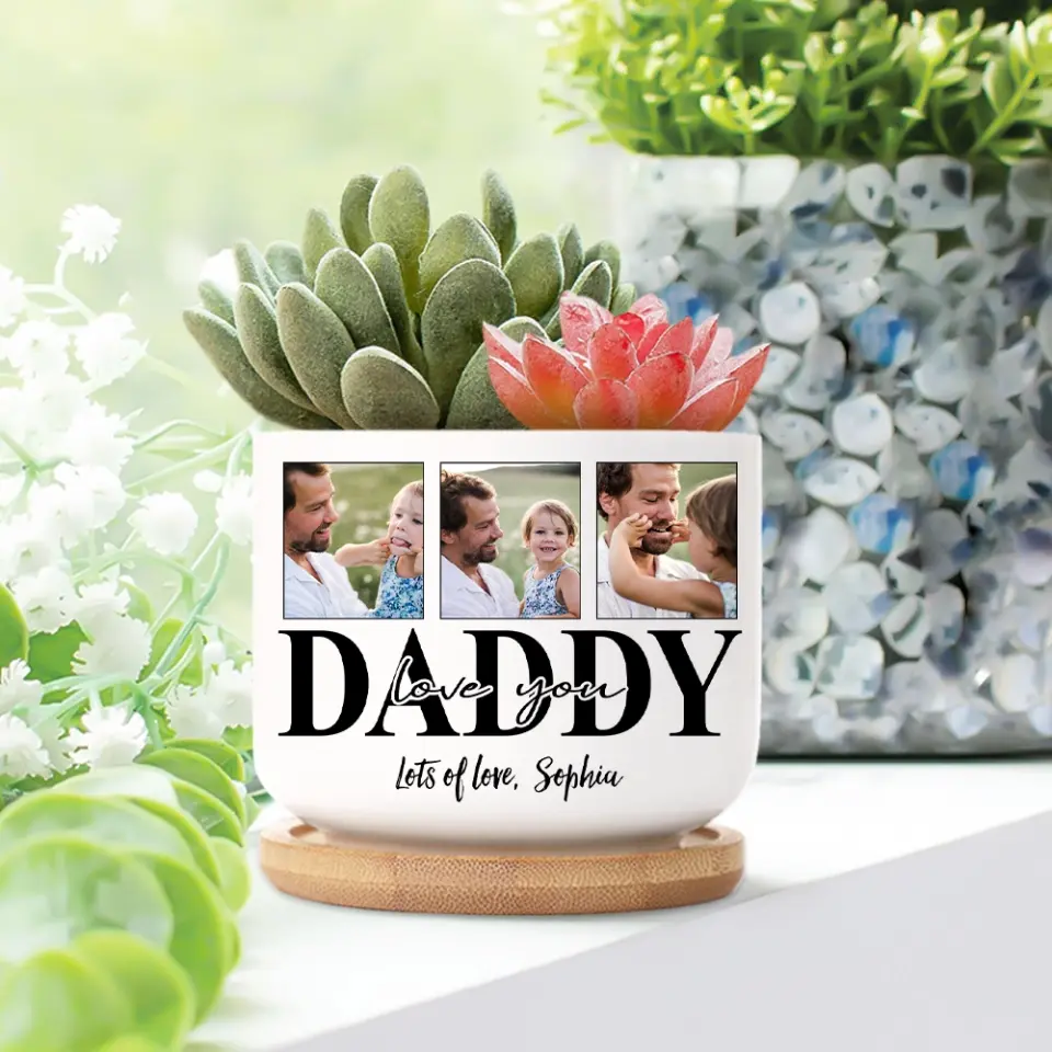 Love You Daddy/Mommy Personalized Plant Pot - Image 4