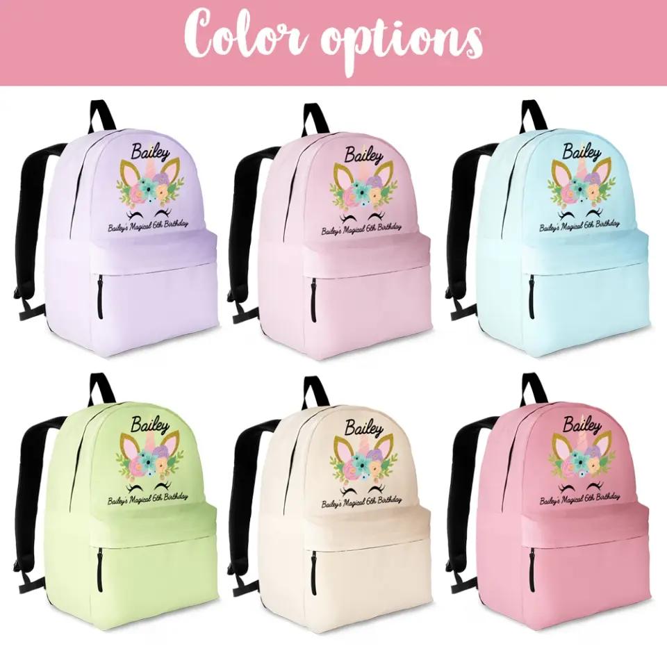 Magical Birthday MyColor Choice Backpack For Back To School Kids - Image 3