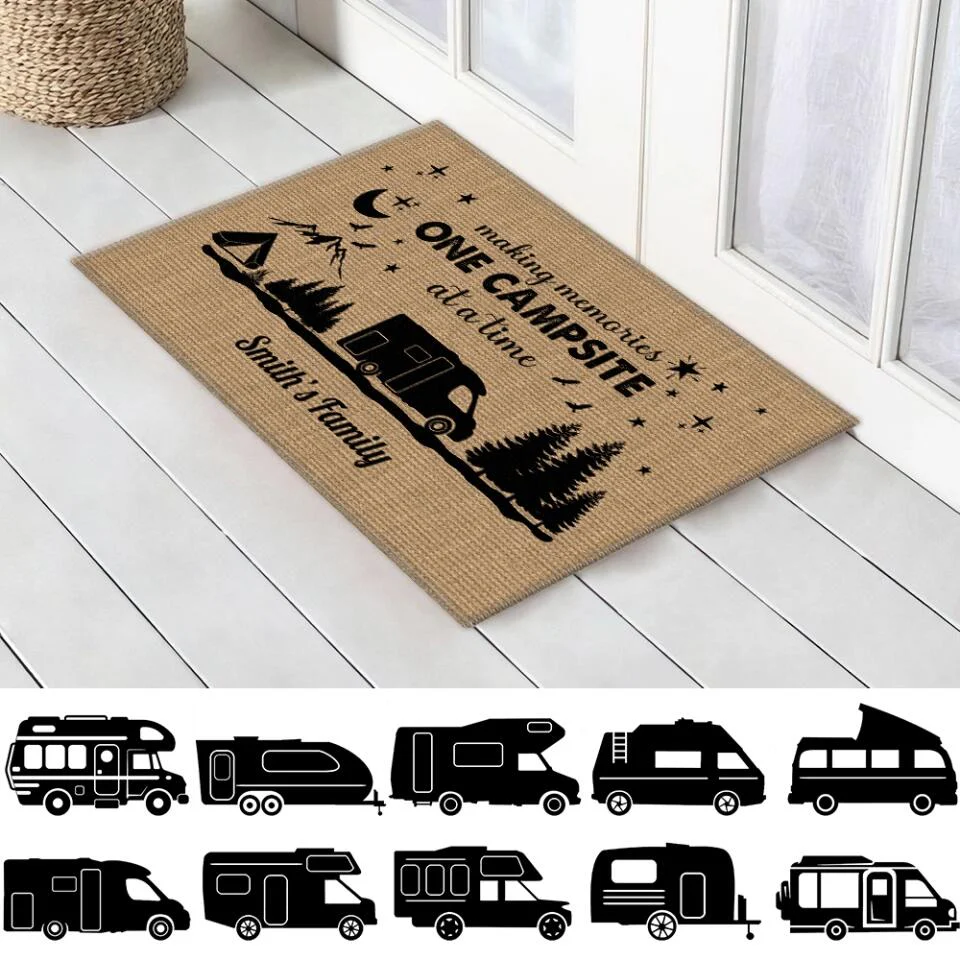 Making Memories One Campsite At A Time - Personalized Doormat - Gift For Camping Lovers Family - Image 8
