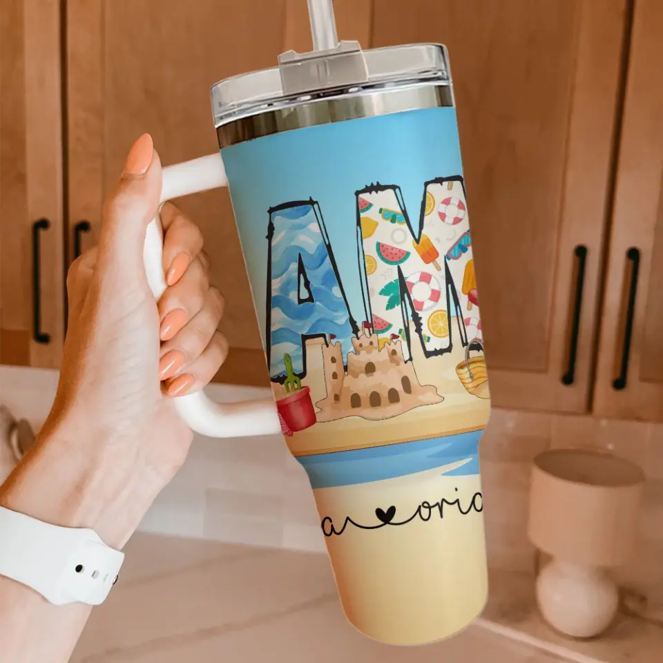 Mama Summer Vibes Personalized Tumbler - Image 4