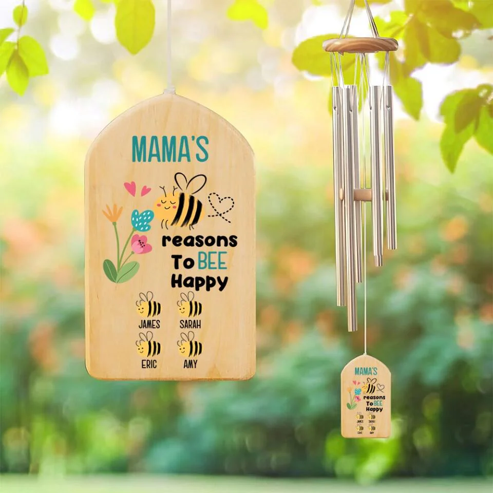 Mama's Reason to be Happy Personalized Wind Chimes - Image 8
