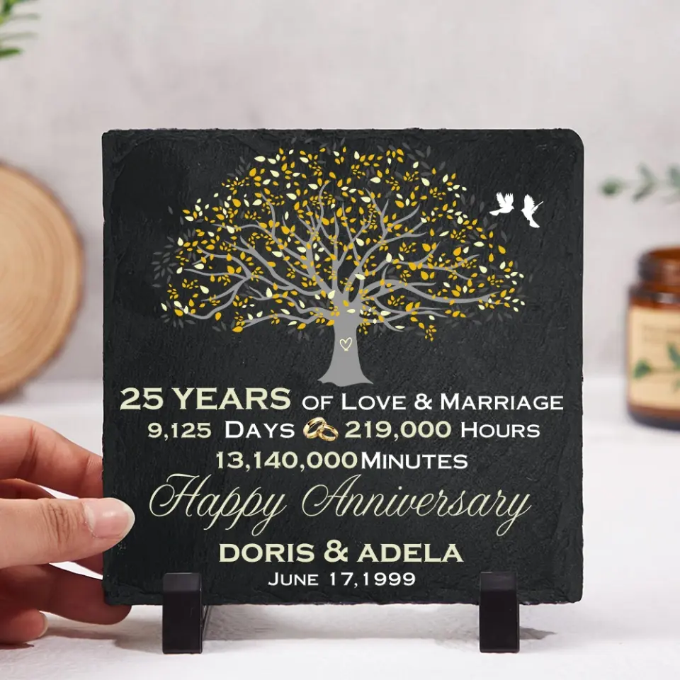 Many Years Of Love & Marriage - Personalized Garden Stone - Image 3