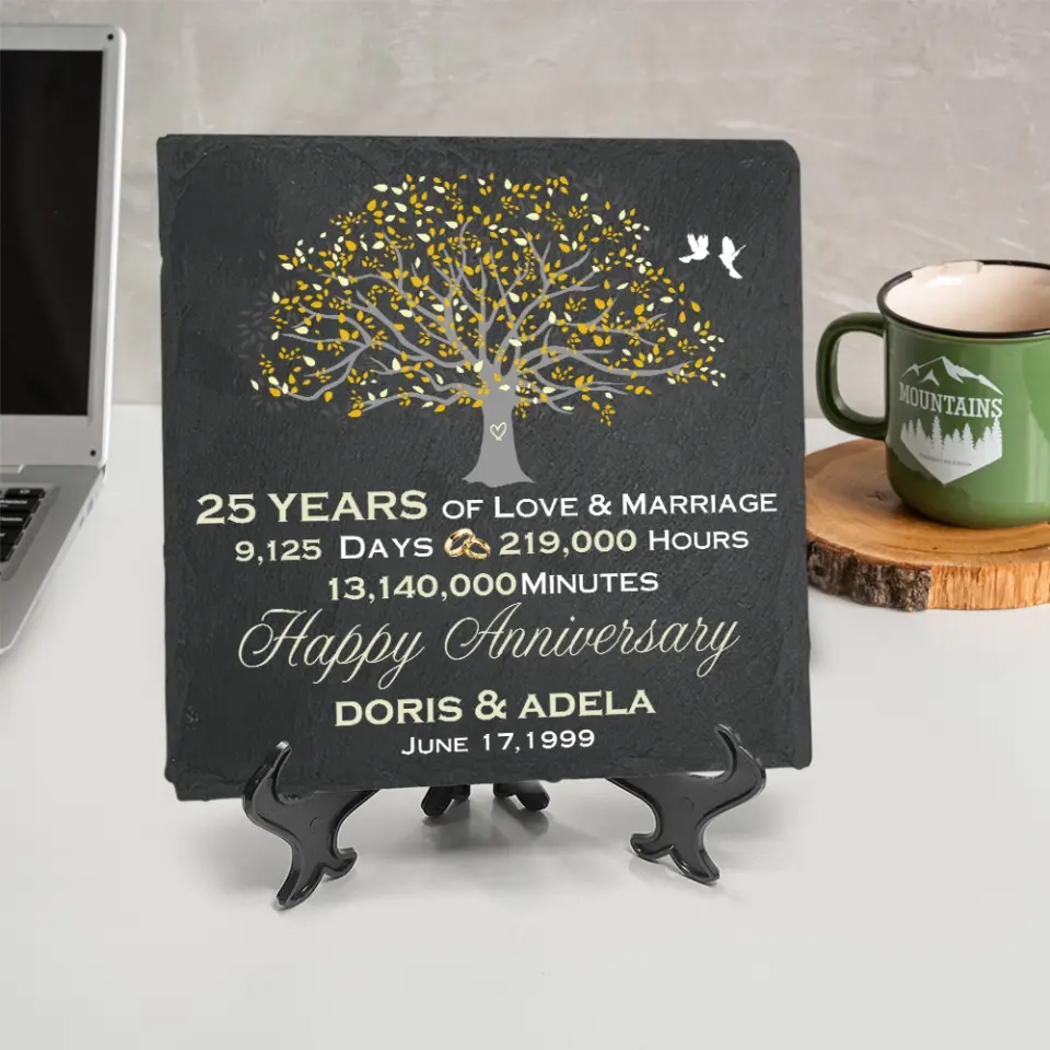 Many Years Of Love & Marriage - Personalized Garden Stone - Image 6