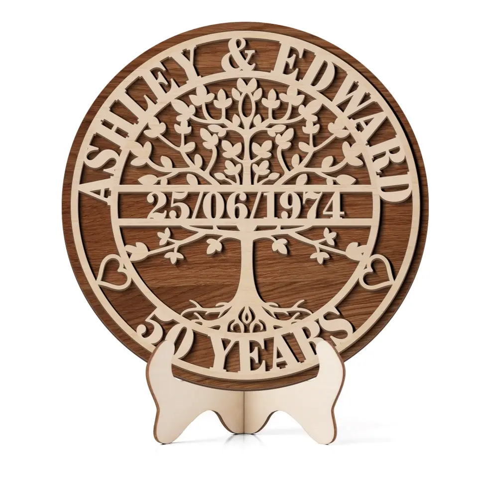 Couple Wooden Sign Many Years Planting The Love Tree Personalized - Image 2
