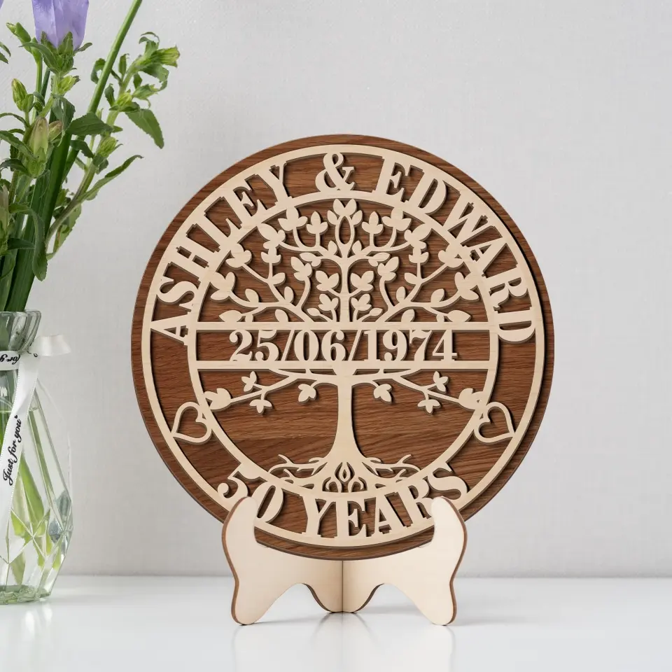 Couple Wooden Sign Many Years Planting The Love Tree Personalized - Image 3