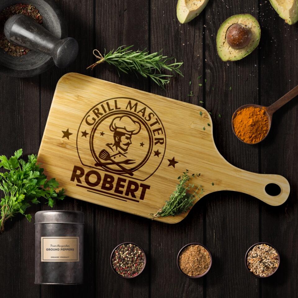 Master Of The Grill The Best Father Personalized Cutting Board - Image 10