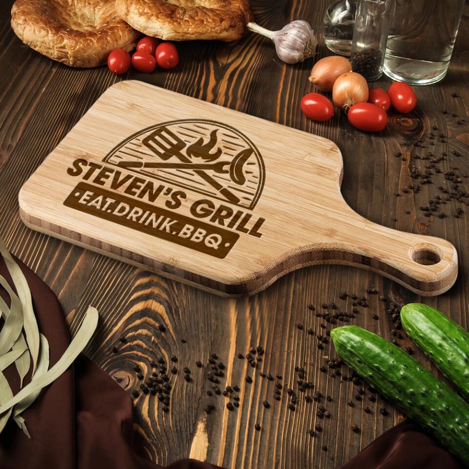 Master Of The Grill The Best Father Personalized Cutting Board - Image 12