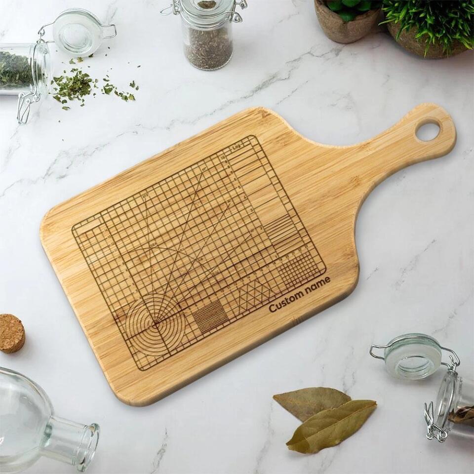 Math Equations Custom Name Wood Cutting Board - Gift for Math Teachers - Image 4