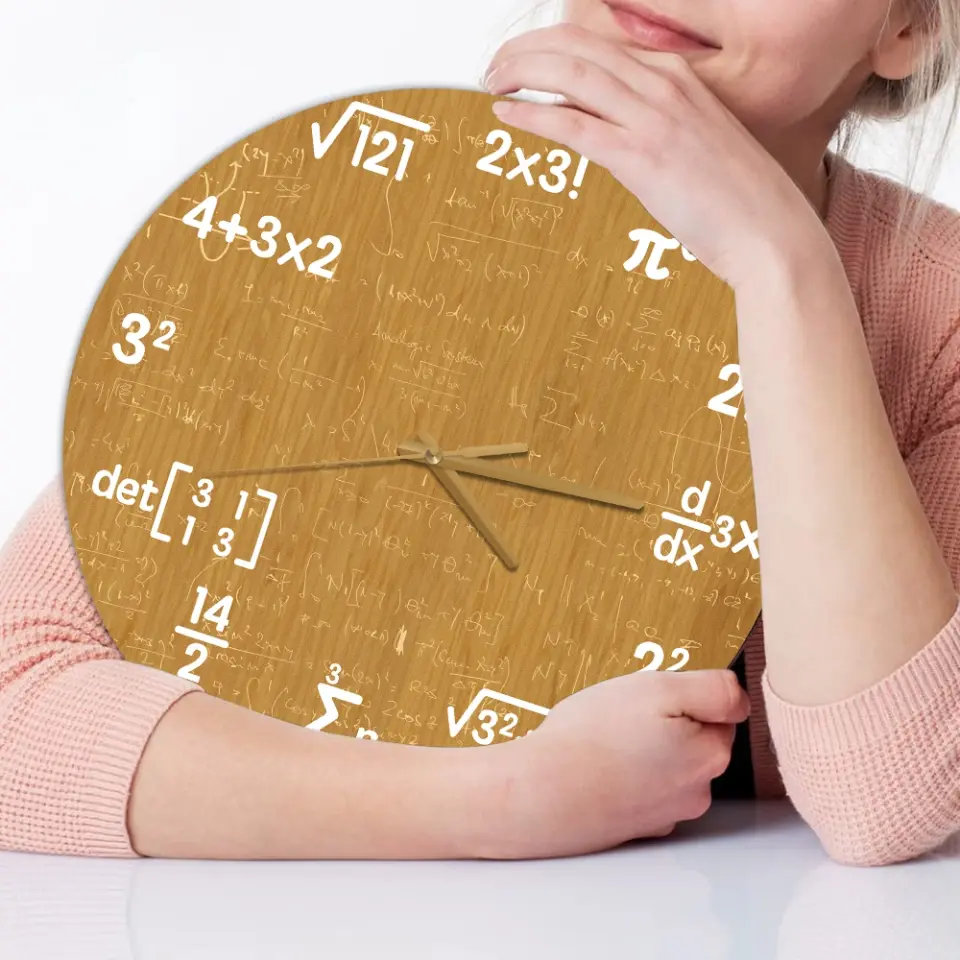 Mathematics, Math Formulas Icons, Wall Clock, Classroom Decor Gift For Teacher Math Lovers | 309IHPBNWC269 - Image 7