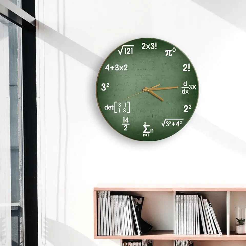 Mathematics, Math Formulas Icons, Wall Clock, Classroom Decor Gift For Teacher Math Lovers | 309IHPBNWC269 - Image 9