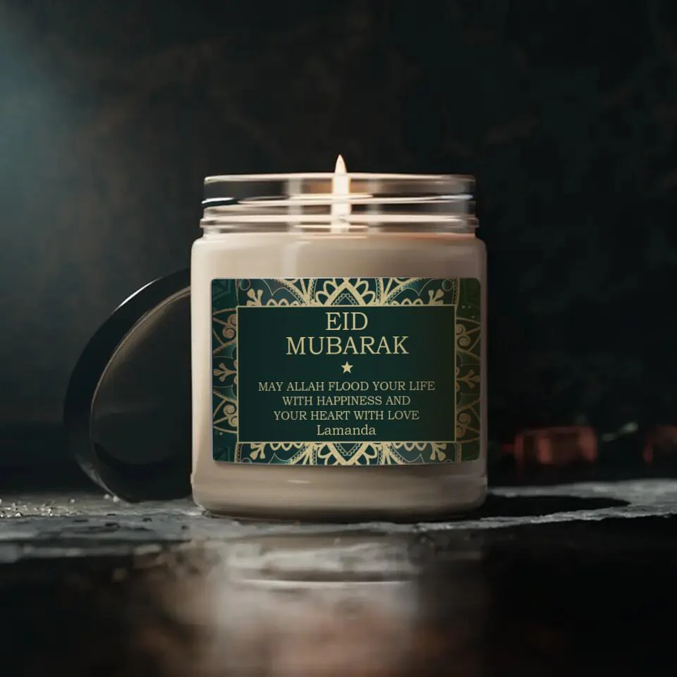 May Allah Flood Your Life With Happiness Custom Candle Gift For Eid Mubarak - Image 3