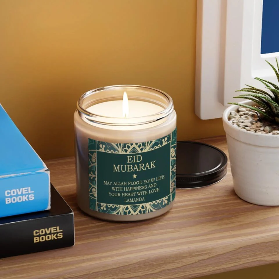 May Allah Flood Your Life With Happiness Custom Candle Gift For Eid Mubarak - Image 4