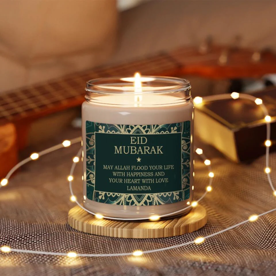 May Allah Flood Your Life With Happiness Custom Candle Gift For Eid Mubarak - Image 5