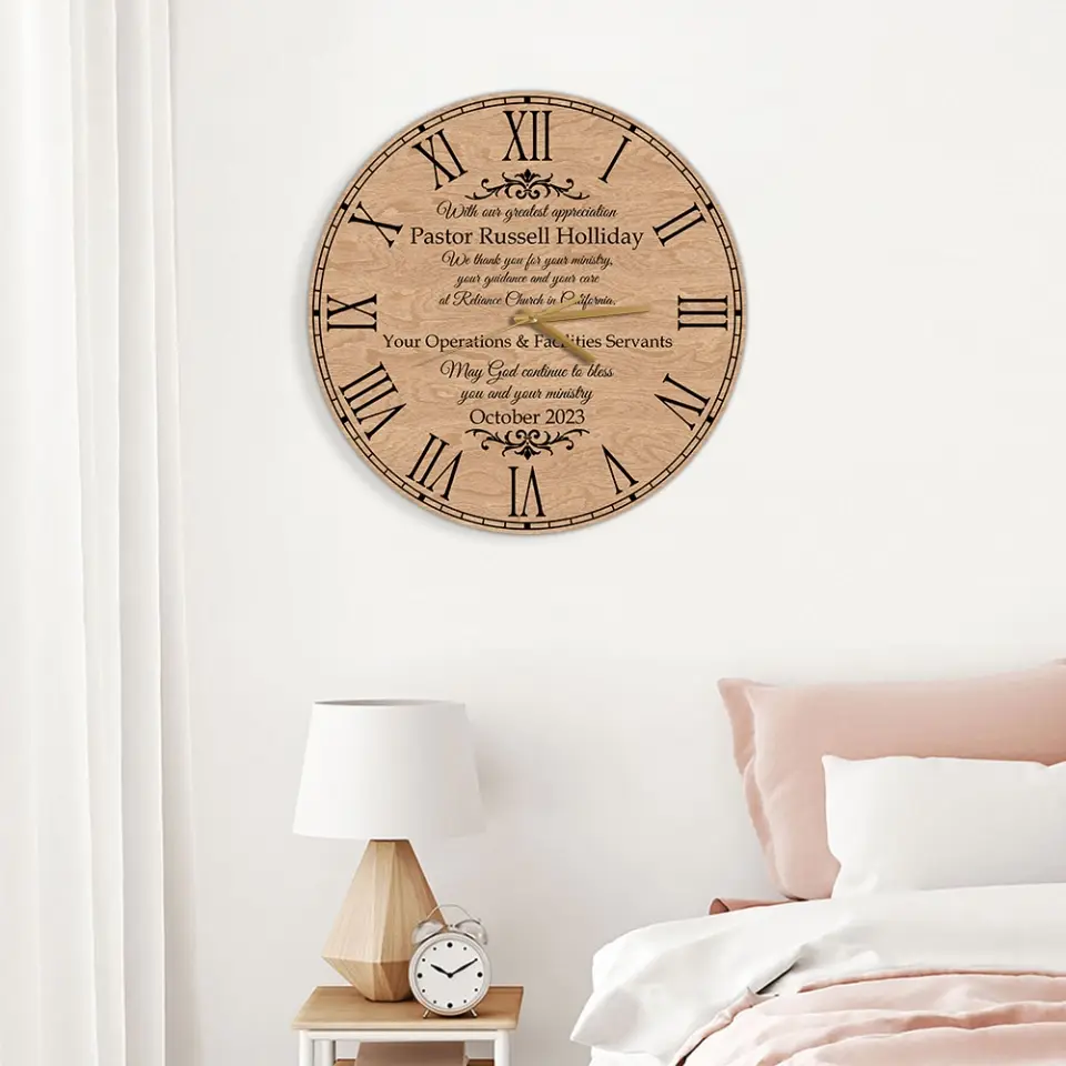 May God Continue To Bless You and Your Ministry, Personalized Wall Clock, Gift For Pastor | 309IHPLNWC628 - Image 7