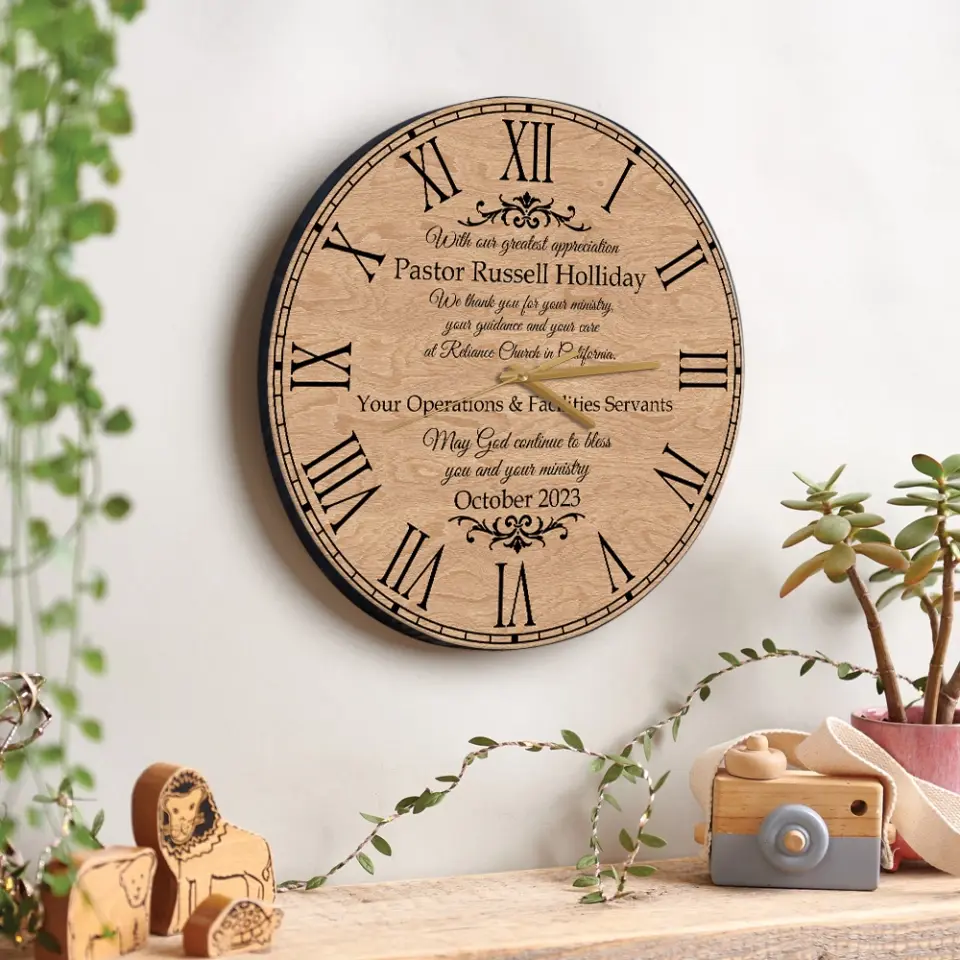 May God Continue To Bless You and Your Ministry, Personalized Wall Clock, Gift For Pastor | 309IHPLNWC628 - Image 8