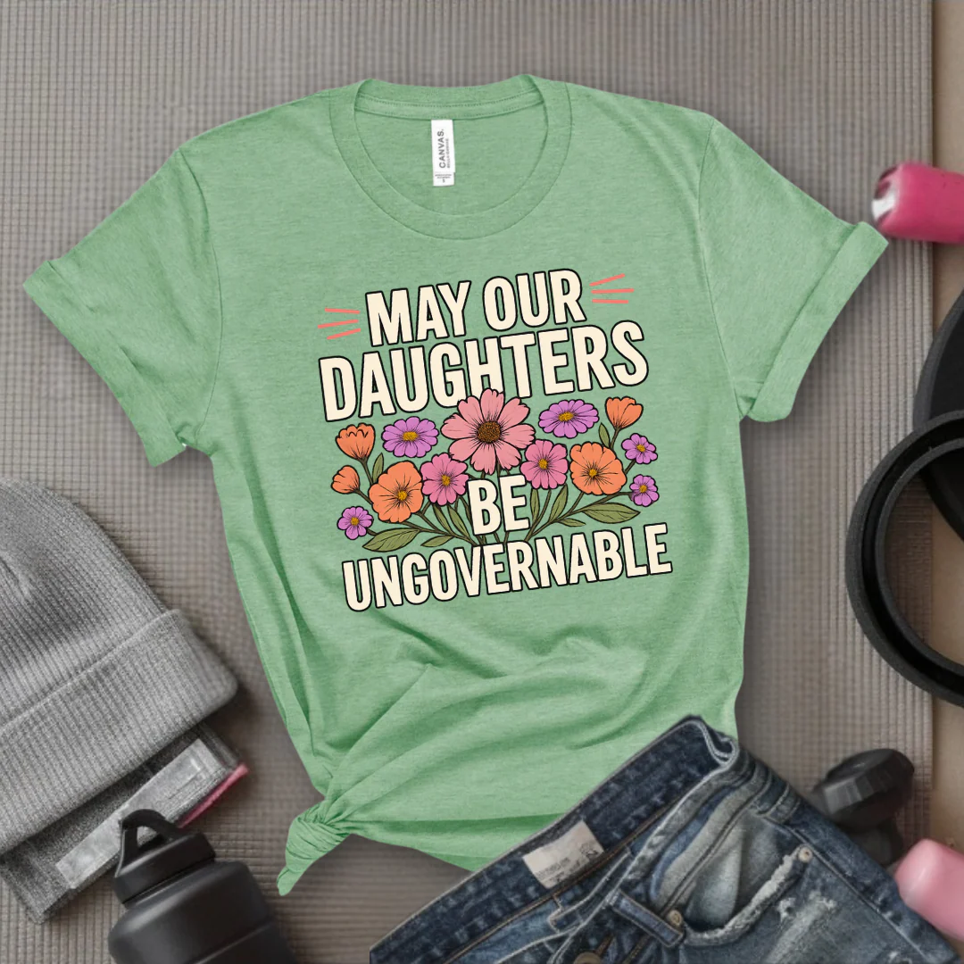 May Our Daughters Be Governable - Mother's Day Gifts - Women Empower Feminist Tee - Bella Canvas 3001 - Image 11
