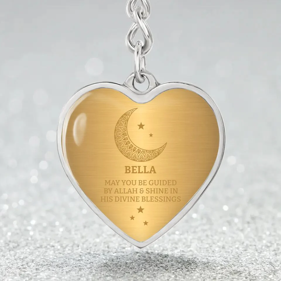 May You Be Guided By Allah Custom Keychain Necklace Gift For Eid - Image 10