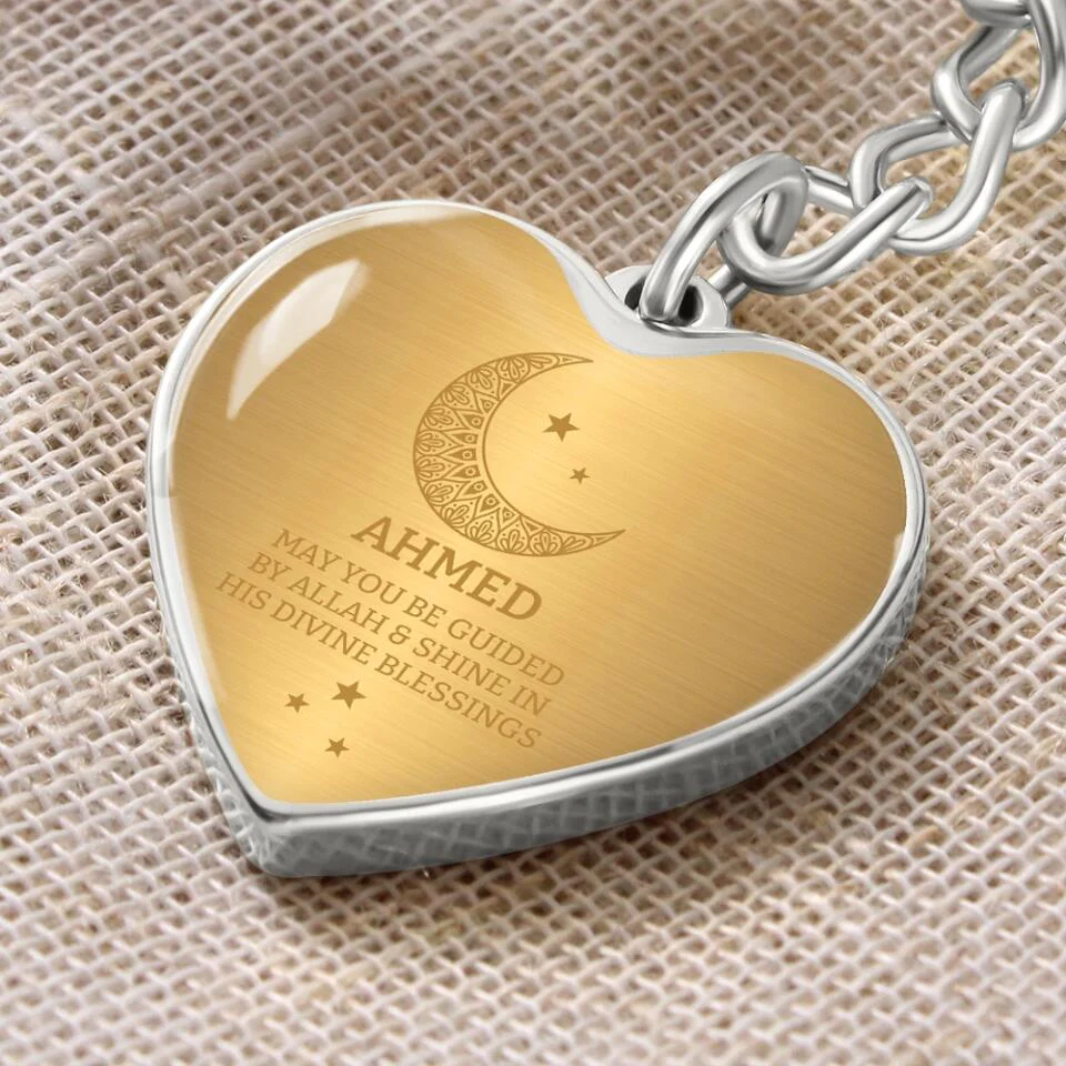 May You Be Guided By Allah Custom Keychain Necklace Gift For Eid - Image 12
