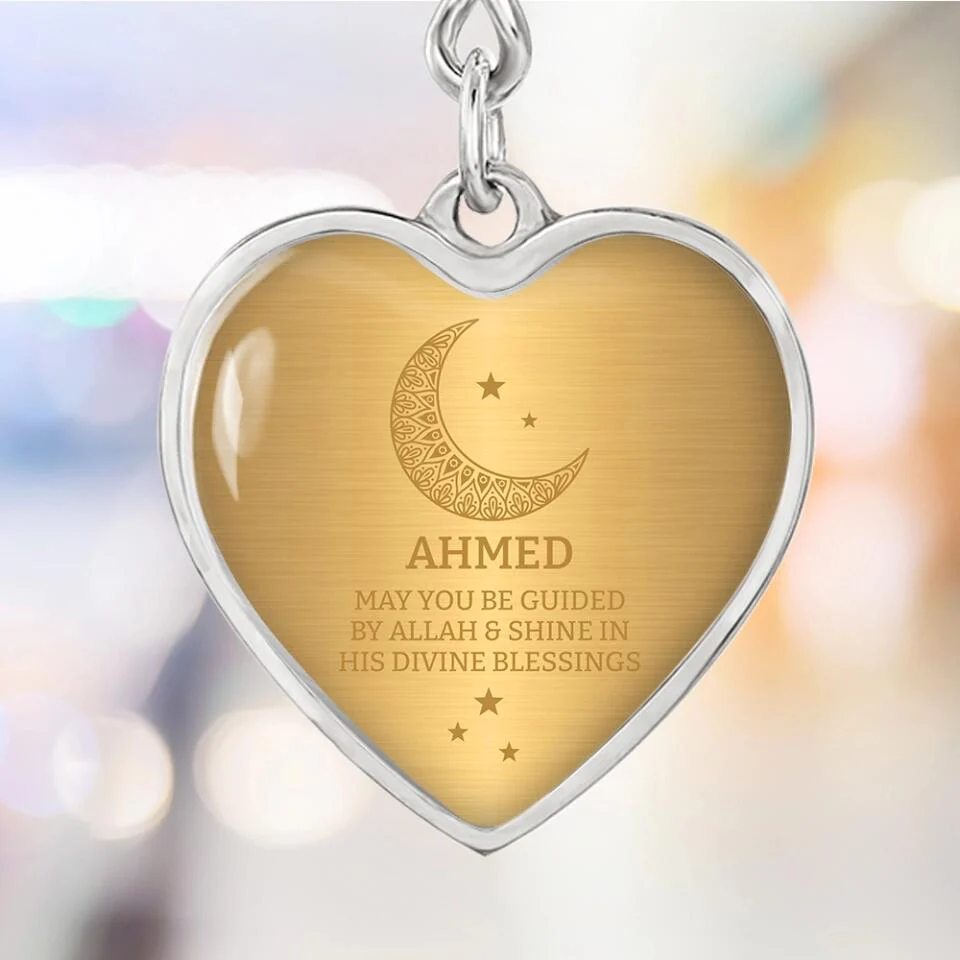May You Be Guided By Allah Custom Keychain Necklace Gift For Eid - Image 13