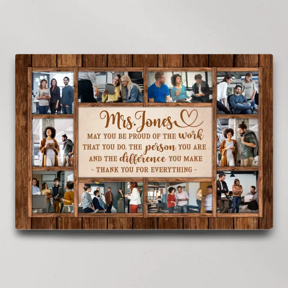 May You Be Proud Of The Work You Do - Personalized Canvas - Gift For Teacher Retirement | 308IHPNPCA893 - Image 3