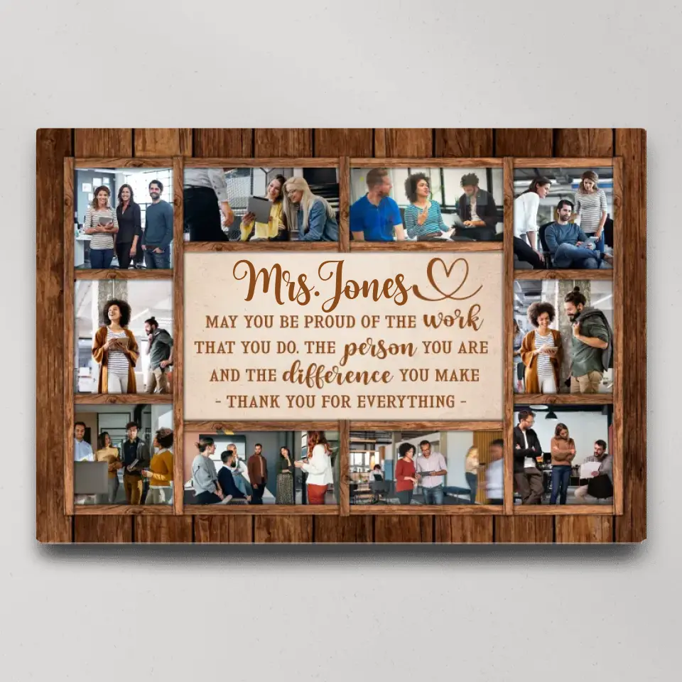 May You Be Proud Of The Work You Do - Personalized Canvas - Gift For Teacher Retirement | 308IHPNPCA893 - Image 4