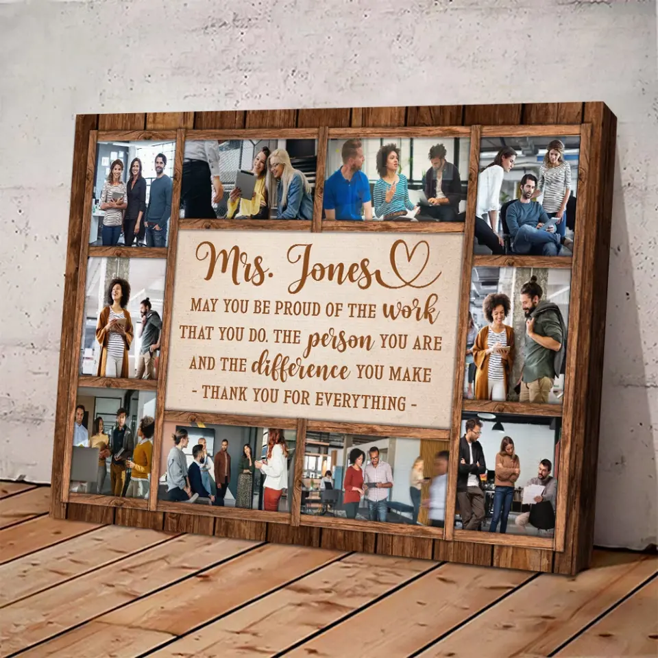 May You Be Proud Of The Work You Do - Personalized Canvas - Gift For Teacher Retirement | 308IHPNPCA893 - Image 5